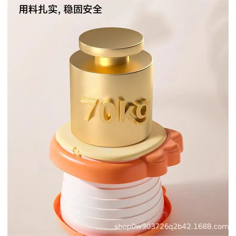 Children's outdoor foldable small toilet stool, portable children's urinal, male and female baby travel car toilet