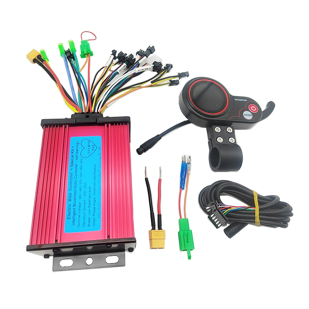 36V 48V 52V 60V 350W 450W 500W 600W 20A 25A Electric Scooter E-Bike Dual-mode Brushless Controller LCD Display Fit S866 T100