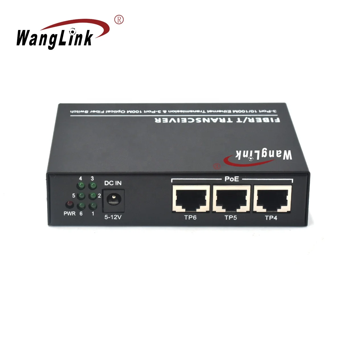 Wanglink 3F3E Ethernet Fiber Switch, 100M, PCBA Board, Optic Media Converter, 20km Fast, 3 Fiber, 3 RJ45 Support, RPoE Switch