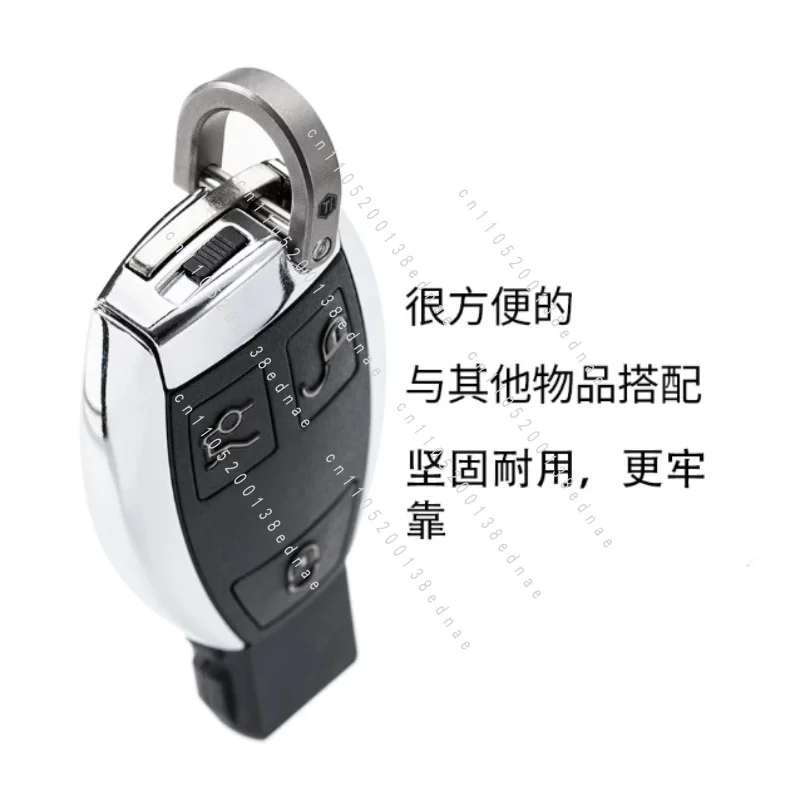 KA17 Titanium Alloy EDC Rotary Buckle Car Keychain Creative Pendant D Buckle view 2