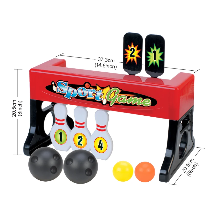 1Set Kids Cartoon Bowling Toy Set With Bowling Rack Indoor Outdoor Sports Parent-Child Interactions Games Toy for Children Gift