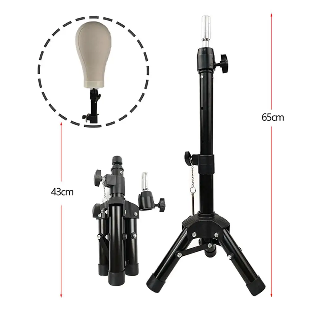 ADJUSTABLE TRIPOD TELESCOPIC HEAD WIG STAND HOLDER COSMETOLOGY