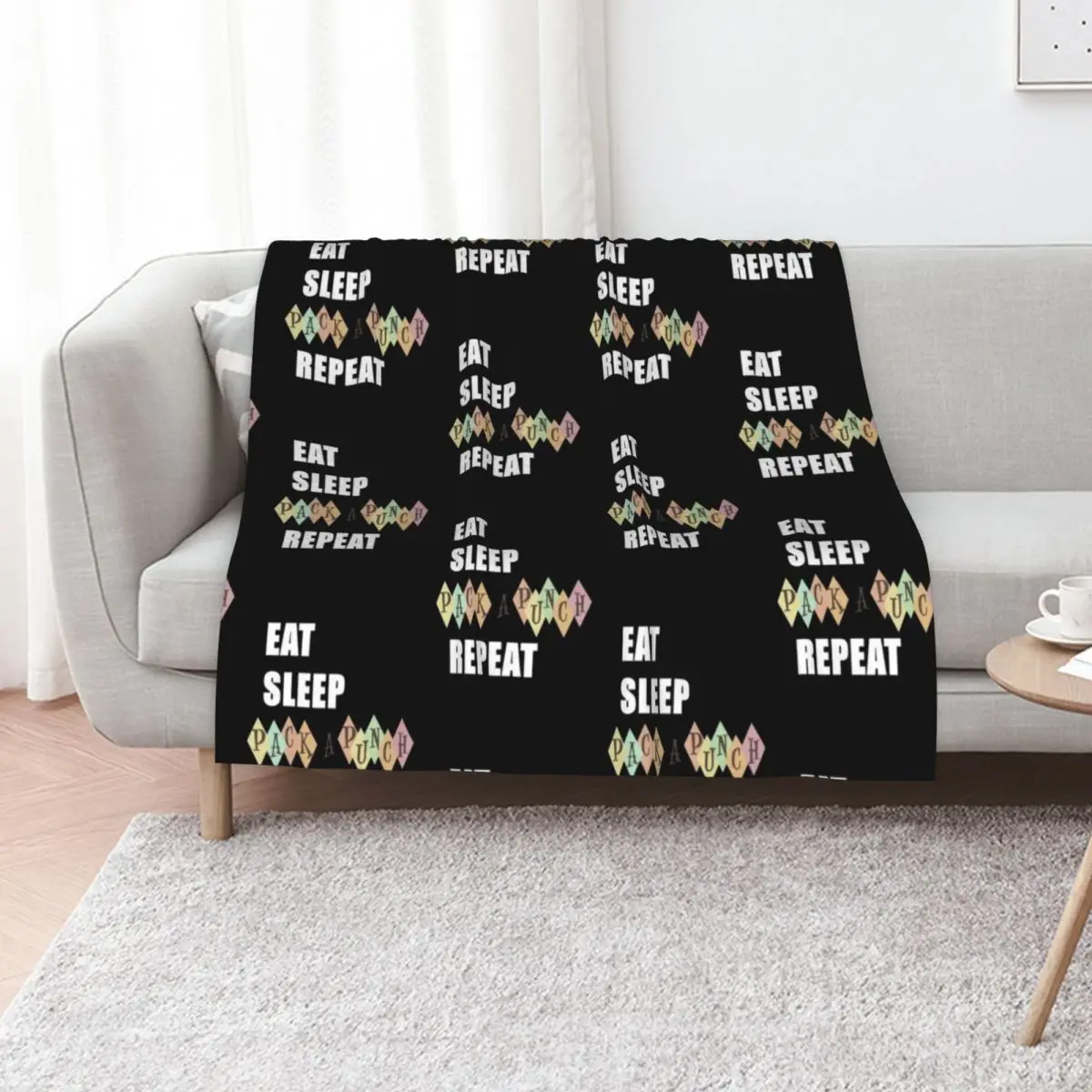Eat Sleep Upgrade Repeat Throw Blanket Extra Large Throw Decorative Throw Luxury Brand Blankets For Sofas Hairy Shaggy Blankets