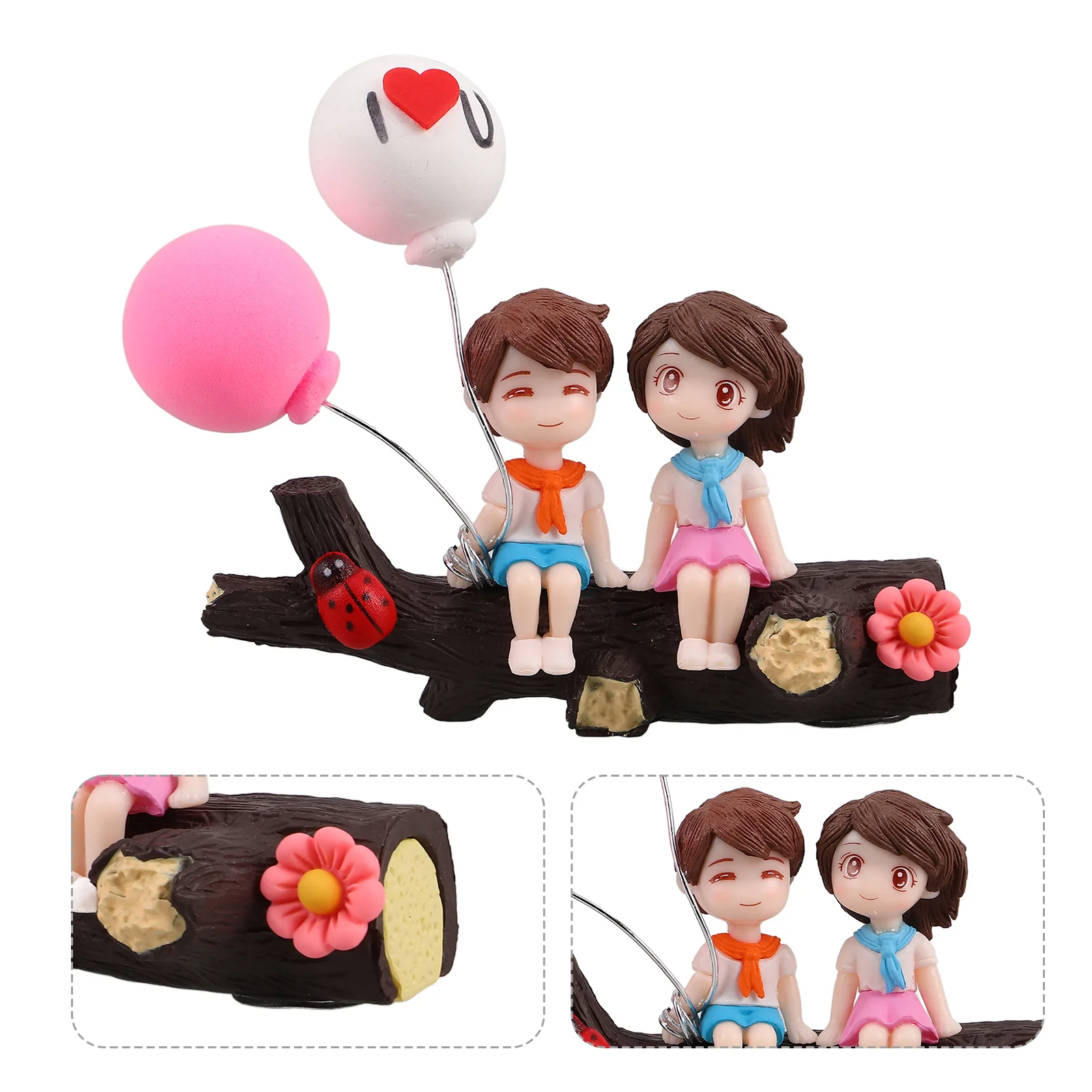 

Aesthetic Car Interior Accessories Cute Resin Dashboard Ornaments for Family Cars Lovely Couple Car Decor Kawaii Style