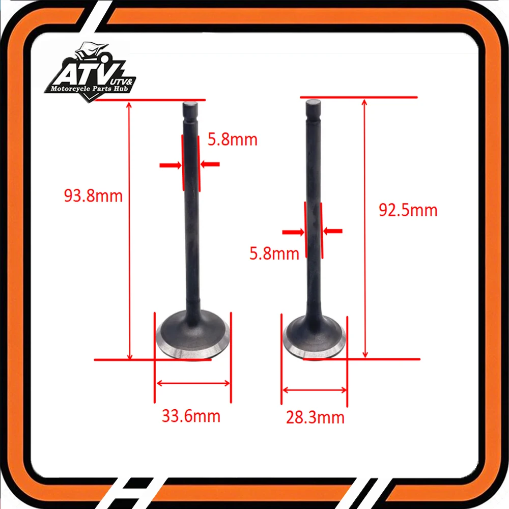 

Запчасти для квадроциклов, клапан для Stels ATV 300B BUYANG FEISHEN FA-D300 H300 300 173 Linhai 300cc, двигатель 2,1.0440 2,1.01,0450 LU015156