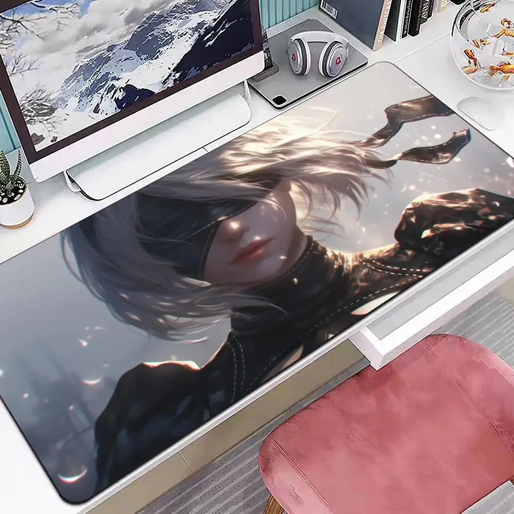 

Anime Girl YoRHa 02 Mouse Pad Multiple Sizes Large Square Computer Office Game Table Mats Rubber Anti-slip Mousepads