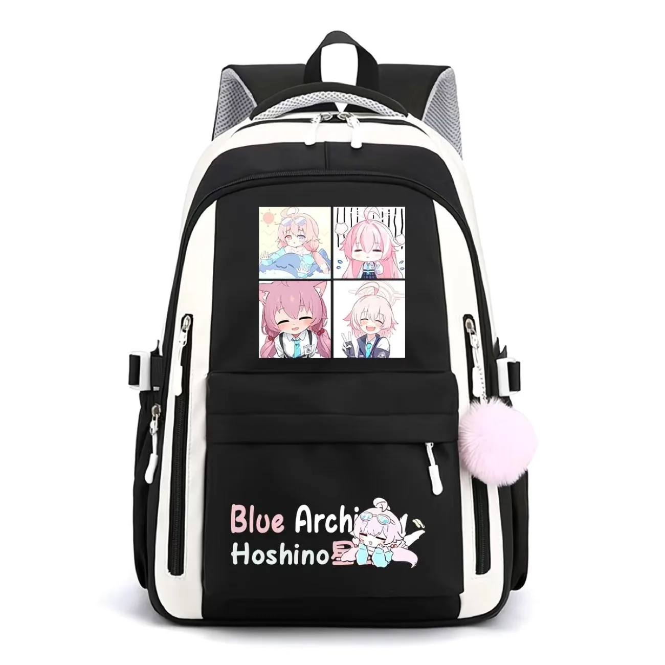 Blue Archive Backpack Takanashi Hoshino Sunaookami Shiroko Alice Cartoon Print Student Schoolbag Large Capacity Travel Backpack