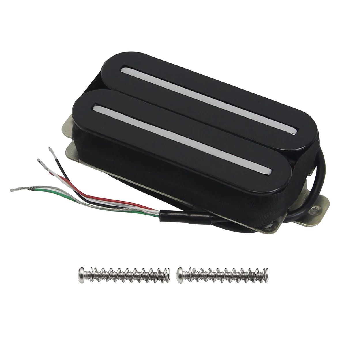 FLEOR Black Hot Dual Rails Humbucker Pickup Electric Guitar Bridge Pickup High Output Ceramic Magnet Guitar Parts