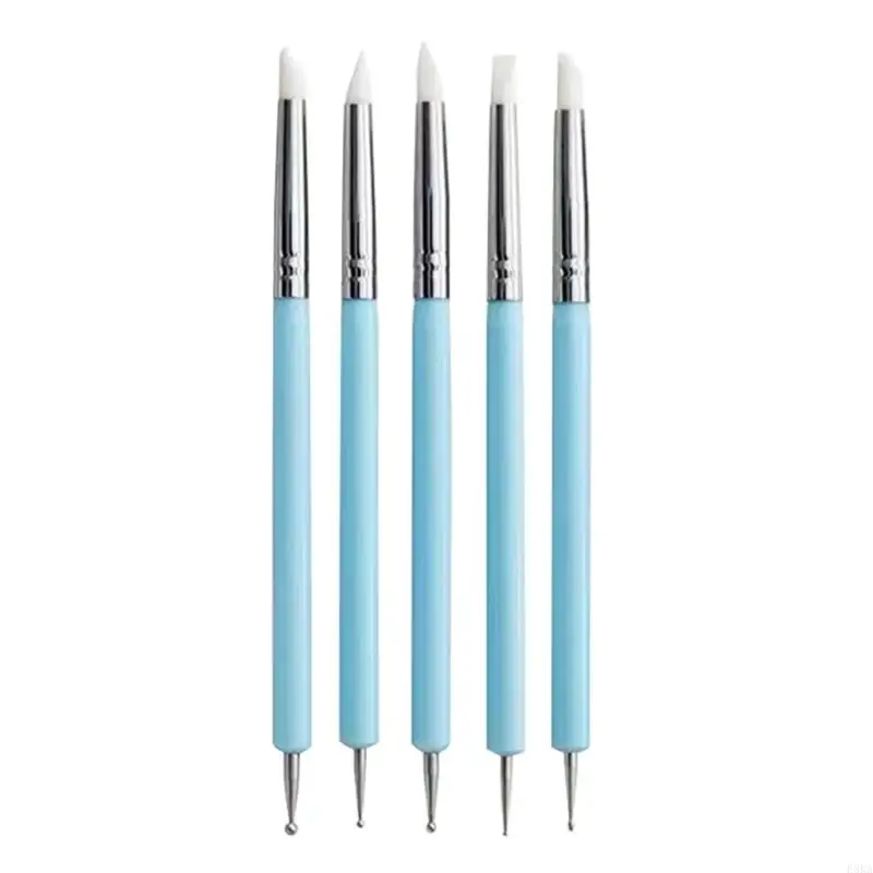   5pcs Soft Pottery Clay Tool Two Head Sculpting Polymer Modelling Shaper Art Tool