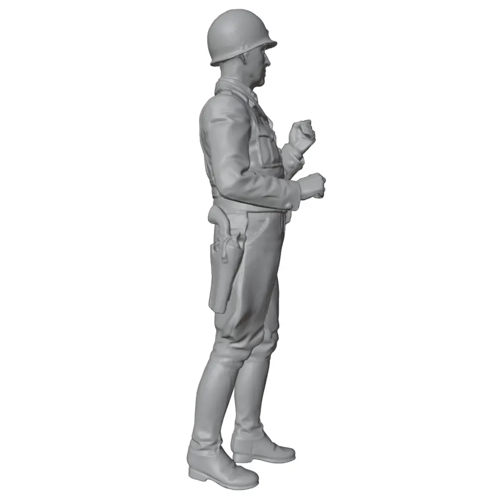 Statue Miniature en résine modèle d'officier 1/24, 75mm, Kit de modèle fait à la main, imprimé en 3D non peint, nécessite une peinture à la main, modèle en résine