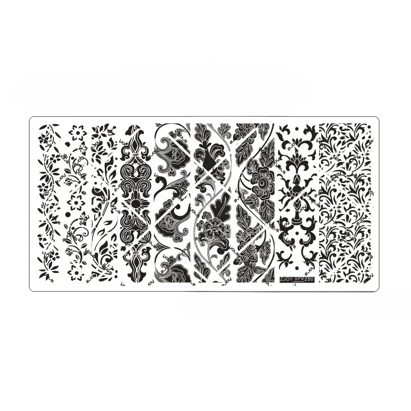 2026 Nail Printing Steel Plate with Thickened White Backing Card DIY Home Nail Art Decor Tool