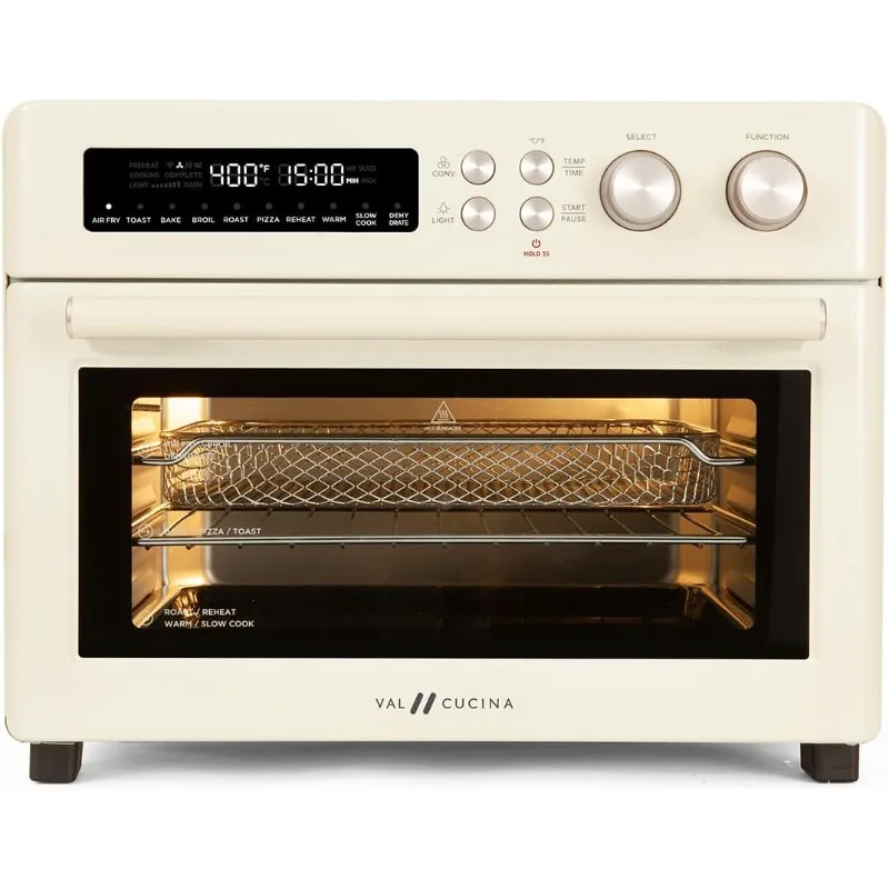 Horno tostador de aire con calefacción infrarroja de estilo Retro, horno de convección de encimera Extra grande, Combo 10 en 1, tostada de 6 rebanadas