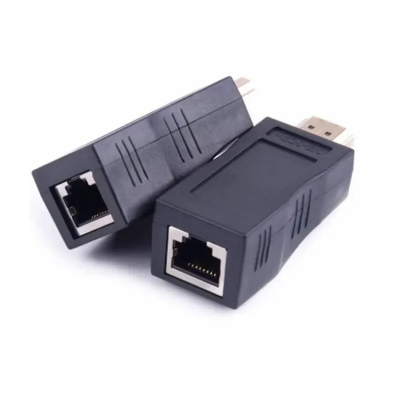 موسع HDMI متوافق RJ45 LAN شبكة تمديد جهاز ريسيفر استقبال وإرسال TX RX Cat5e CAT6 كابل إيثرنت 30 متر
