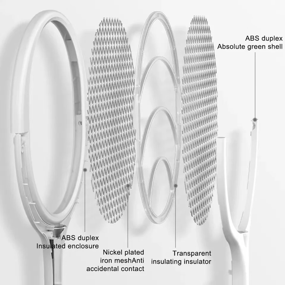 USB 충전식 전기 모기 살충 램프, 각도 조절 가능, 전기 버그 재퍼, 플라이 배트, 5 in 1, 3500V