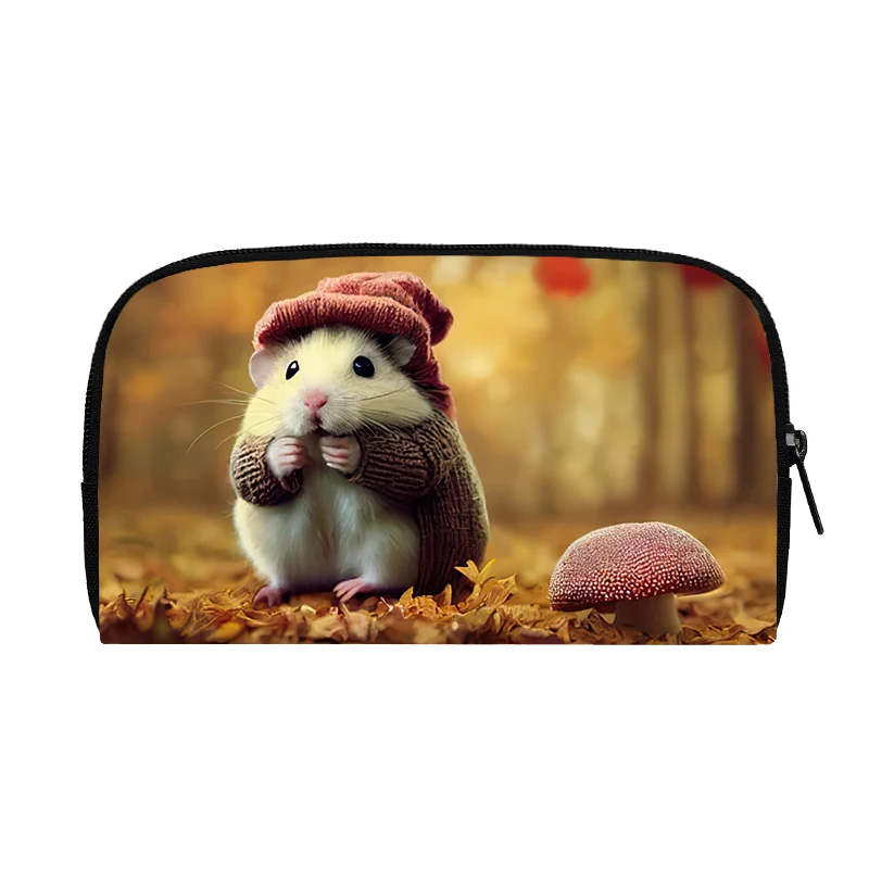 Kawaii Cartoon Hamster Print Wallet Women Money Bags Girls Purses Credit Card Phone Holder Coin Bags Casual Long Wallets