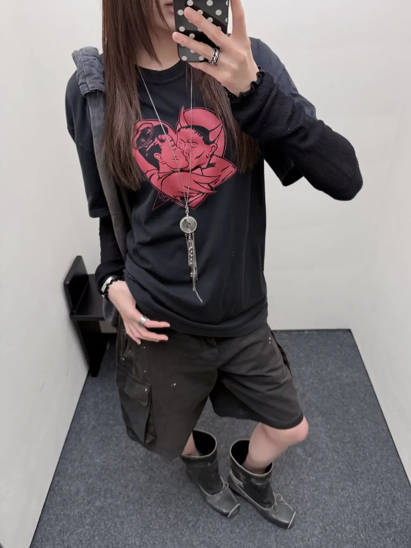 OL Angel Devil Love Printed Short Sleeve T-Shirt 26SS