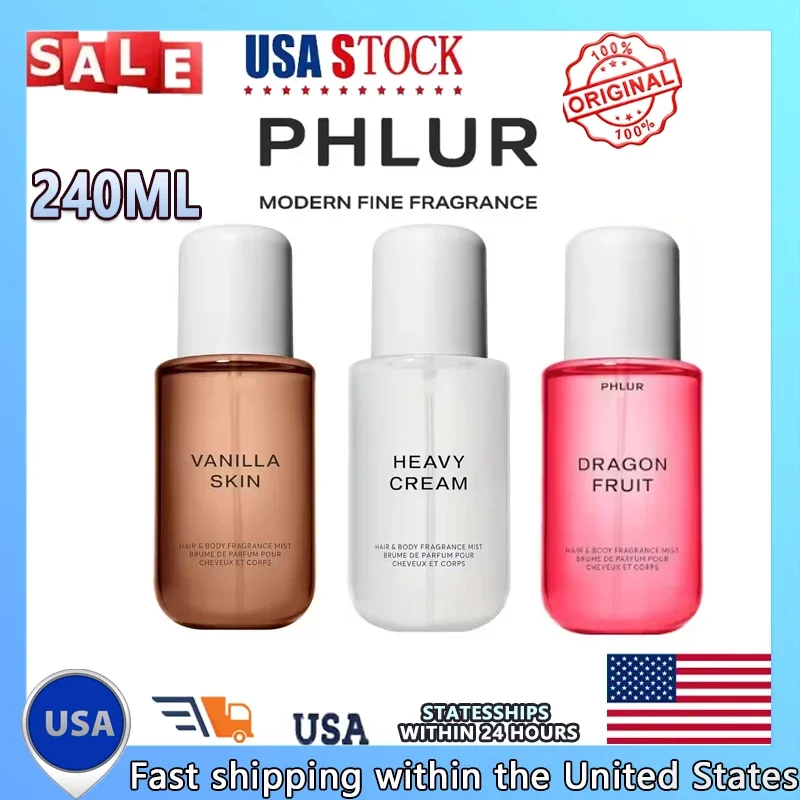 240ML Naturalny Perfumowany Balsam do Ciała i Włosów o Zapachu Wanilii Odświeżający, Niedrażniący, Długotrwały Zapach, Spray do Ciała o Zapachu Wanilii