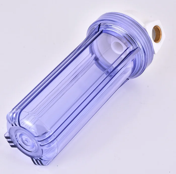 10 inch transparent filter housing 4 points/6 points/1 inch copper port household single-stage front water purifier