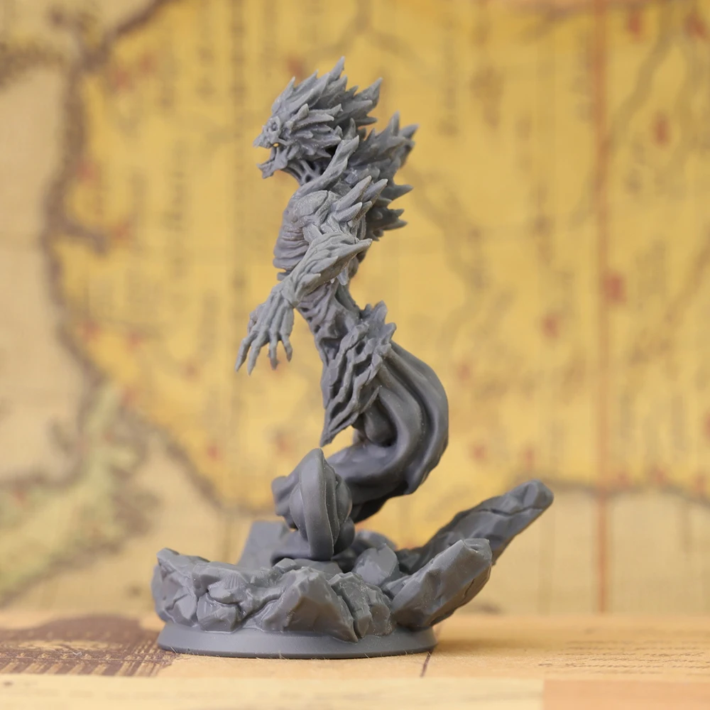 Wraith Specter Ghost Monster Miniature Unpainted Resin Model, DND Tabletop RPG Wargame Fantasy Creature Figure