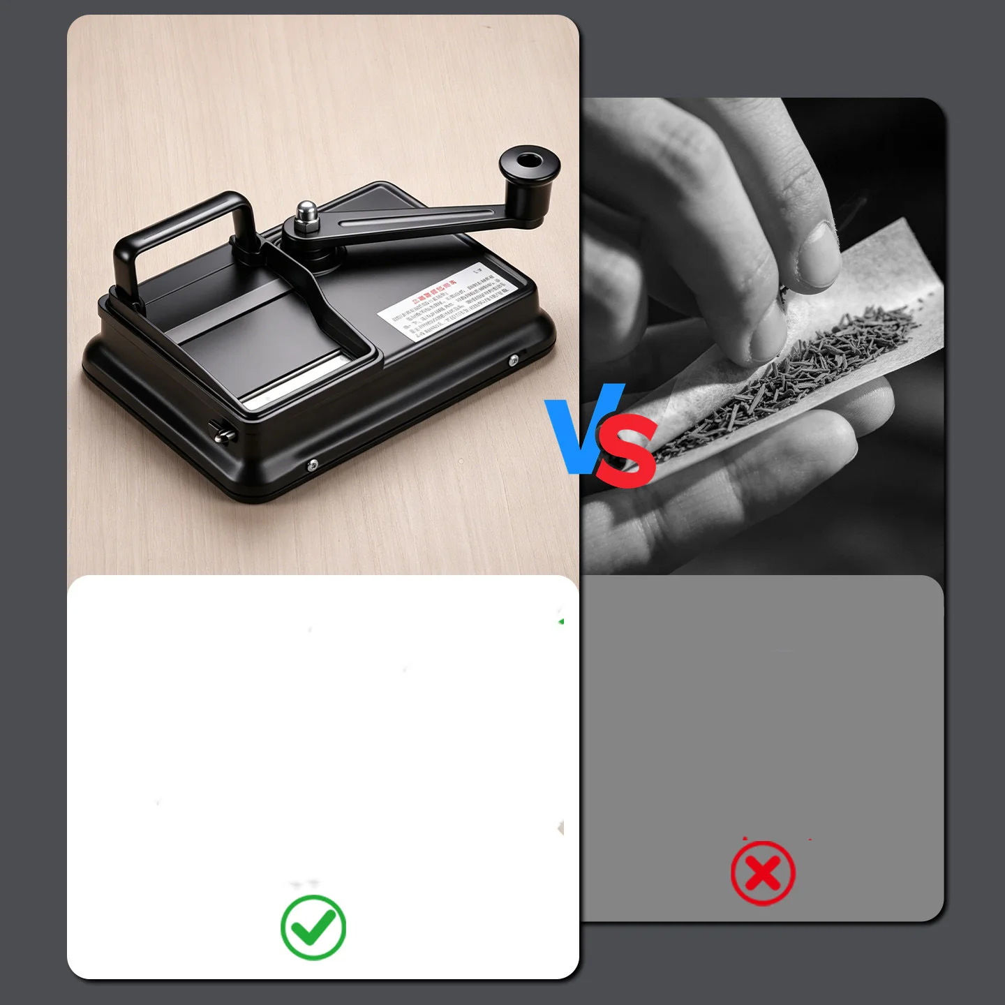 Máquina Manual para Llenar Cigarrillos con Doble Riel Ajustable, Inyector de Tubos para Accesorios de Fumador, Herramien