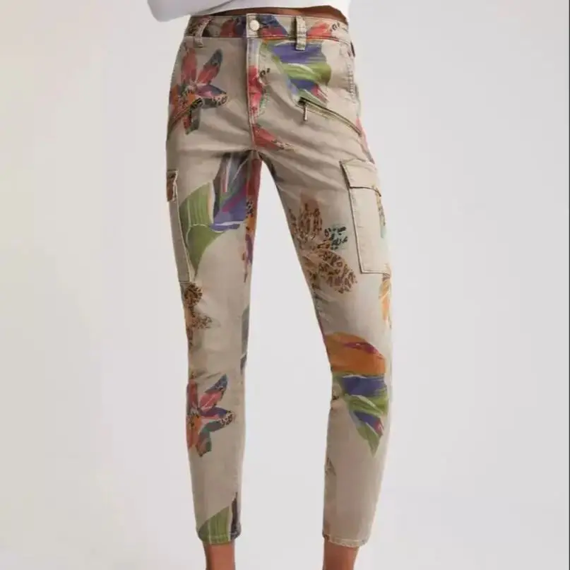Foreign trade original single Spanish new fashion embroidered beaded women jeans