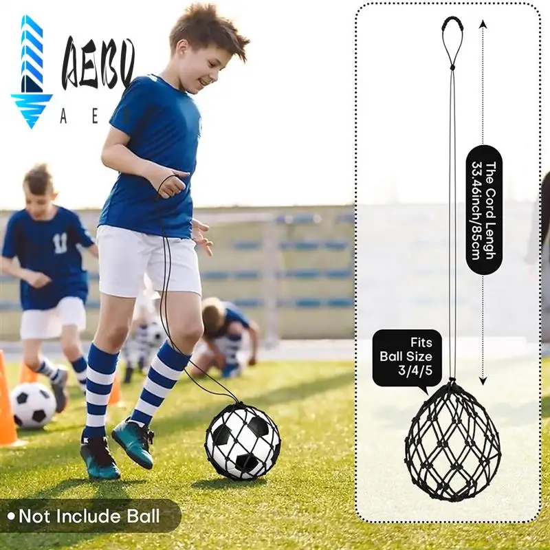 

AEB0-2PCS Football Kick Trainer Soccer Ball Net Kicker, для мяча, размер 3, 4, 5, Solo Soccer Kick Practice Training Aid