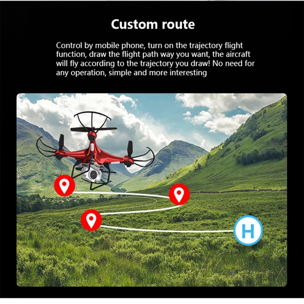 RC Drone With 480P 720P 1080P Wide-angle Camera HD Wifi Fpv Photography Quadcopter Helicopter Professional Drones X52 Toys Boys