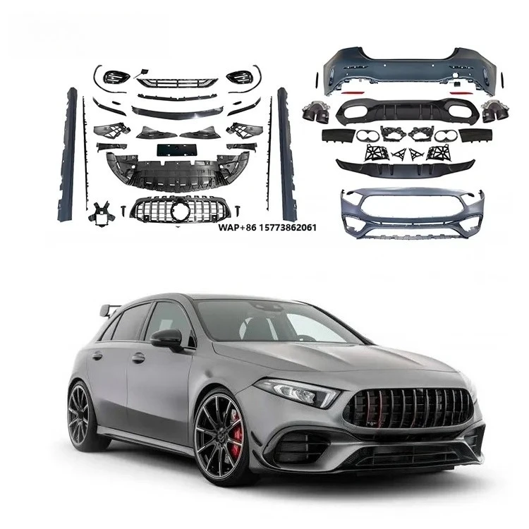 

Upgrade to W177 A45 Style BODY KIT with Grill for A-Class W177 Bodykit Car Bumpers