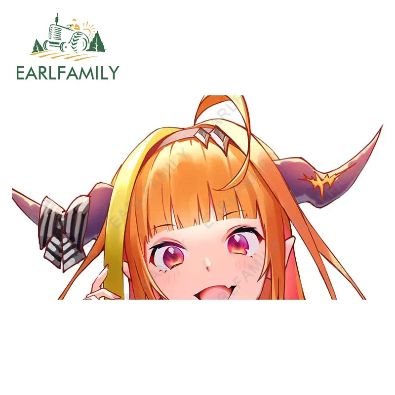 EARLFAMILY Hololive Kiryu Coco Eye-catching Car Stickers Anime Graffiti Vinyl Car Wrap Decal Motorcycle Windshield Campervan