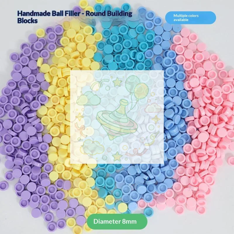 8mm 100g Round Plastic Building Blocks Filler Particles Colorful Mini Beads For DIY Handmade Squeeze Stress Relief Toy Supplies