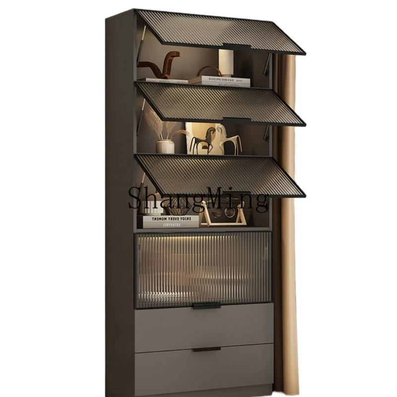 

ZYH solid wood bay window locker modern simple home balcony storage locker