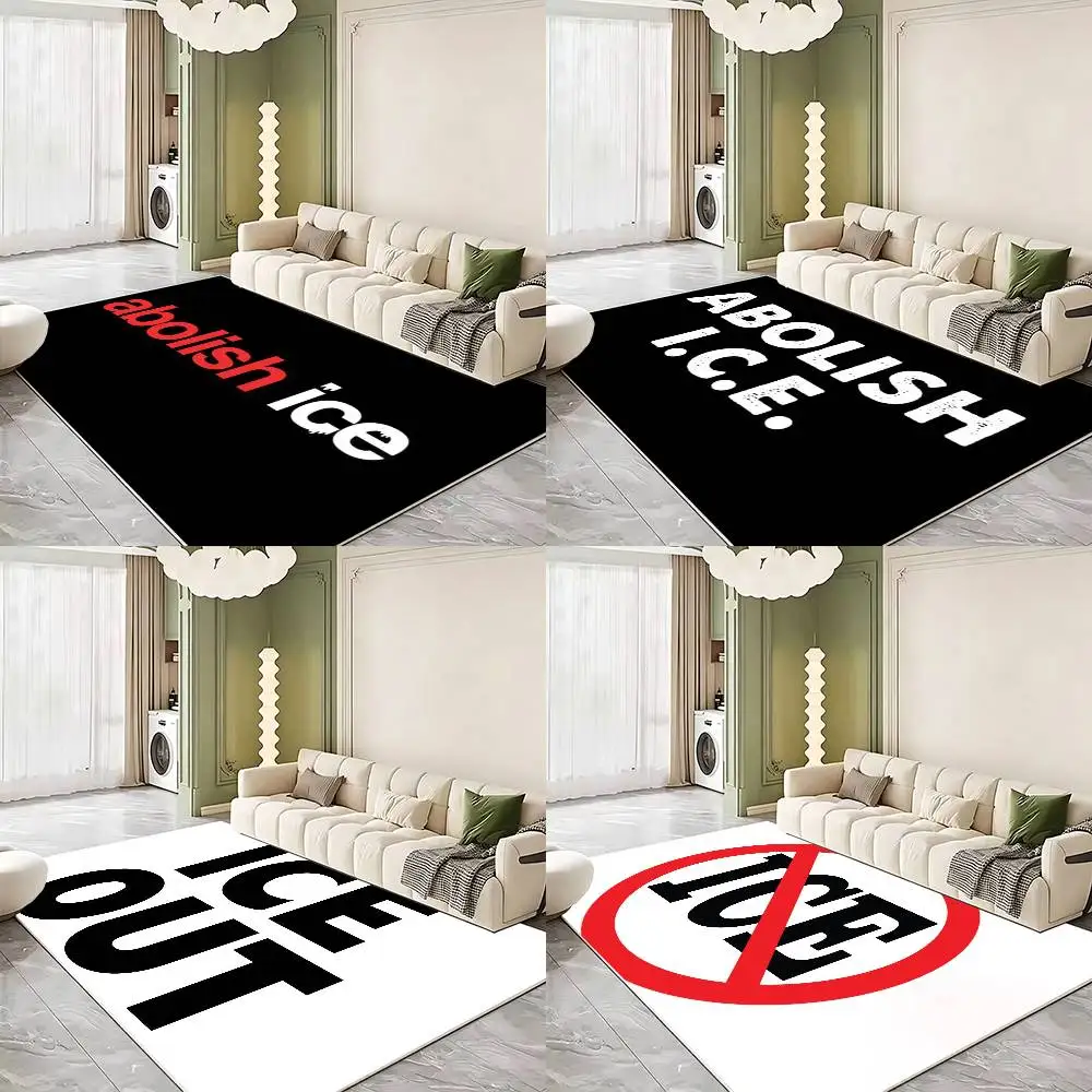 ICE OUT ABOLISH ICE Floor Mat Bathroom Absorbent Mat Rugs Simple Door Dirt-resistant Mat Home Kitchen Mat