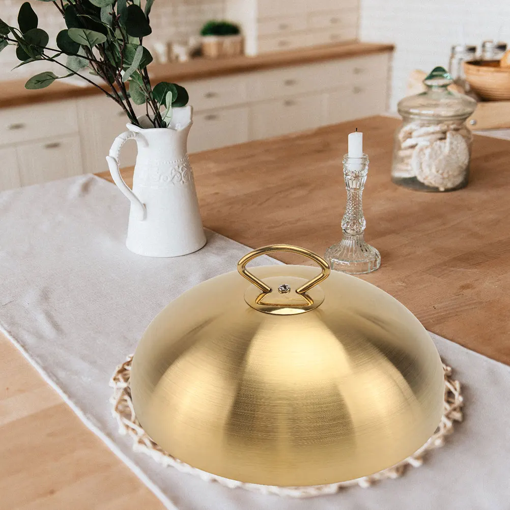 

Stainless Steel Steak Cover Splatter Food Dome Kitchen BBQ Fresh Keeping Anti Splashing Rustproof Handle Design Metal