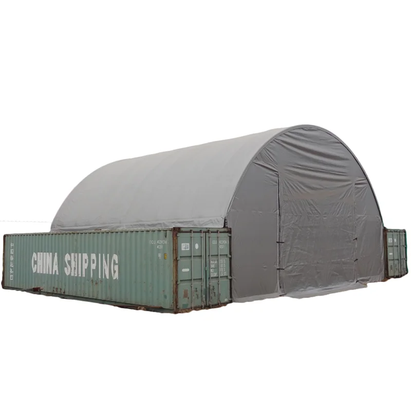 26ftx40ft Waterproof Shipping Container Dome Canopy Heavy Duty Galvanized Steel Frame Storage Tent Shed With End Wall - view 6