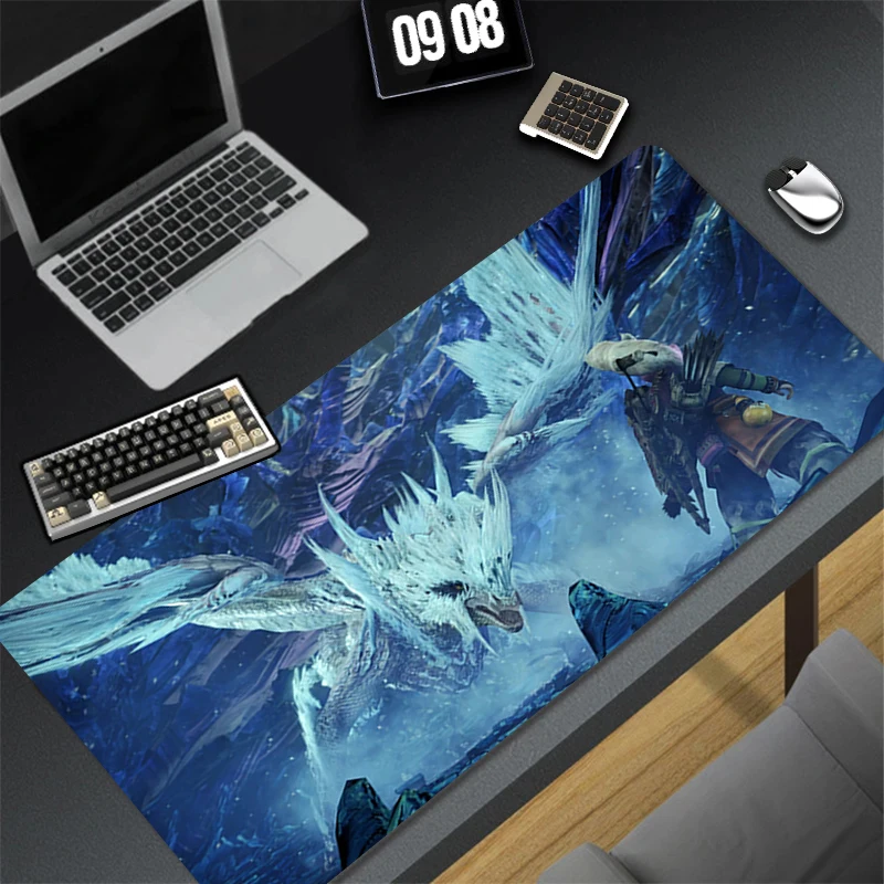 

Mouse Pad Mousepad Computer Keyboard Pad Exquisite Monster Hunter Wilds Mouse Mat Gamer Soft Office Carpet Table Mat Desktop Mat