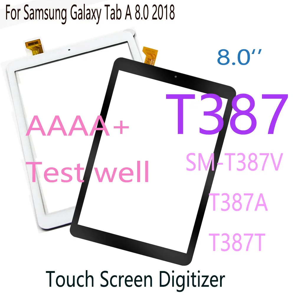 8.0” Digitizer For Samsung Galaxy Tab A 8.0 2018 T387 SM-T387V T387A T387T Touch Screen Digitizer Front Glass Panel Replacement