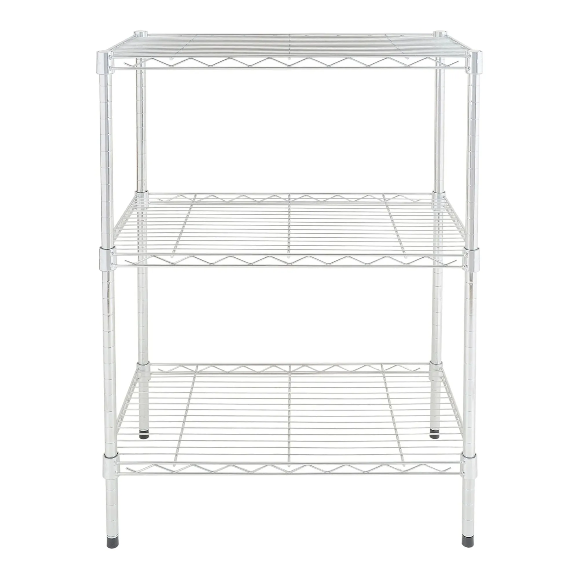 

3-уровневая многофункциональная проволочная полка, цвет хром, грузоподъемность 750 фунтов