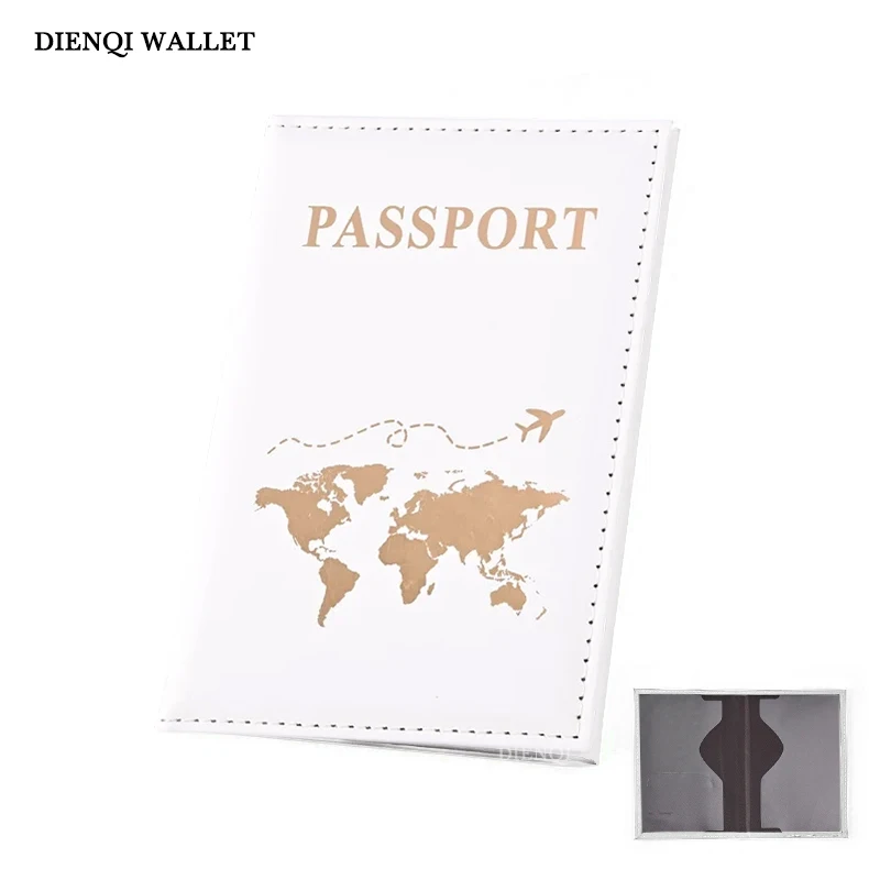 

Women Men Passport Holder World Pattern Fashion PU Passport Cover Ticket Protective Credit Card Holder Bag Travel Accessories