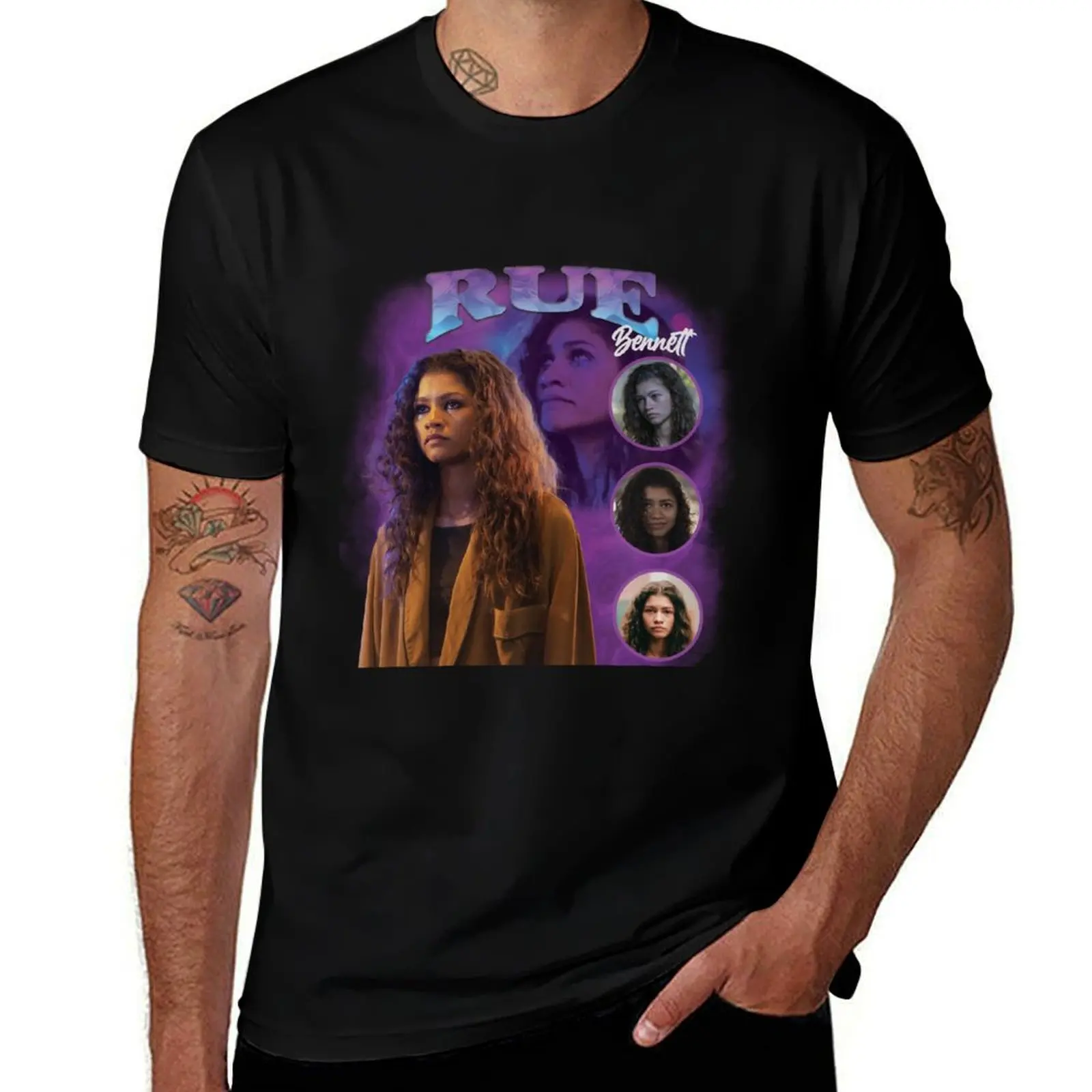 

Zendaya Euphoria Rue Vintage T-Shirt t shirts for man slim fit funny t shirts cotton