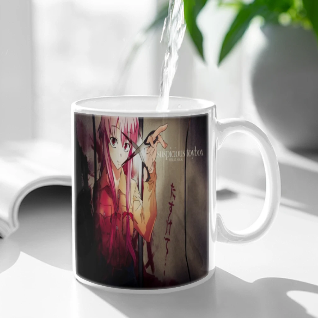 

Future Diary Ceramic Mugs Coffee Cups Milk Tea Cup ins Oatmeal Breakfast Mug Drinkware Kitchen