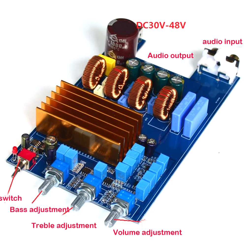 TPA3255 2.1 300W+150W+150W 1000UF/80V Class D HIFI digital Power Amplifier Board