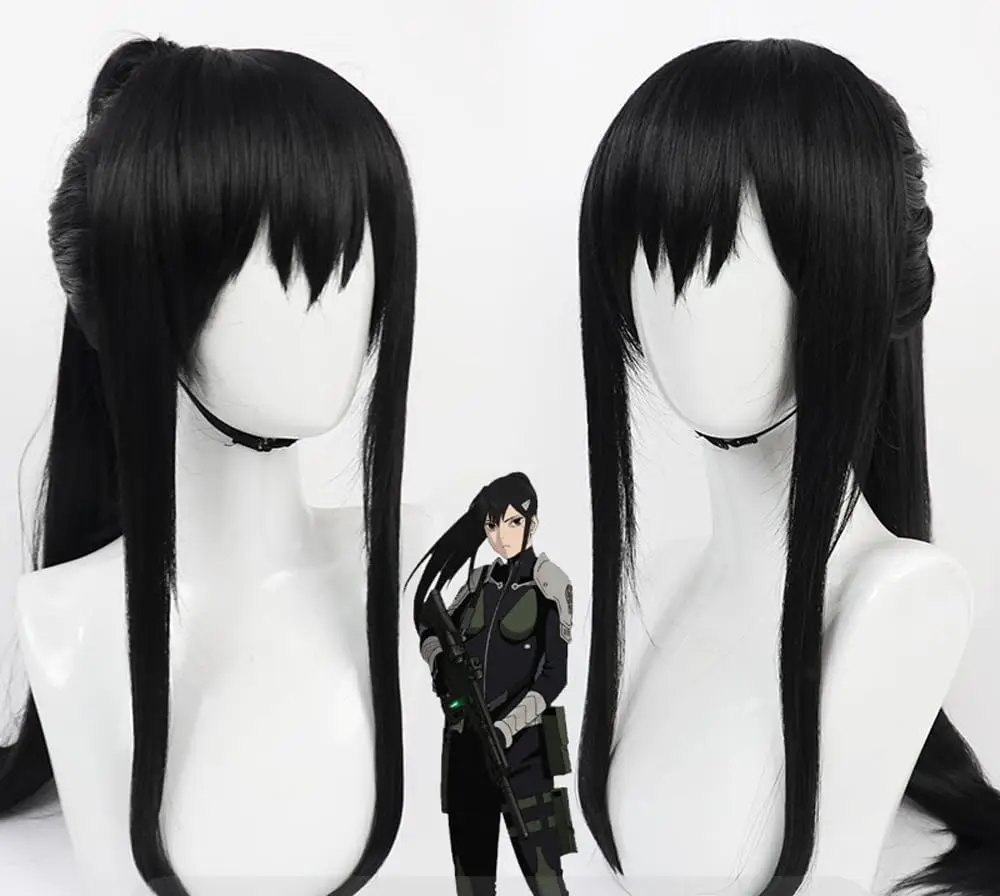 

Captain Ashiro Mina Ashiro Wig Black Long Clip on Ponytail Party Hair Halloween Cosplay Props Captain Ashiro Mina Ashiro Wigs