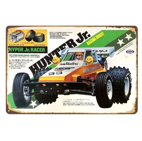 Vintage Rc Car Metal Sign Poster - Marui Hunter Jr Buggy - 20x30cm