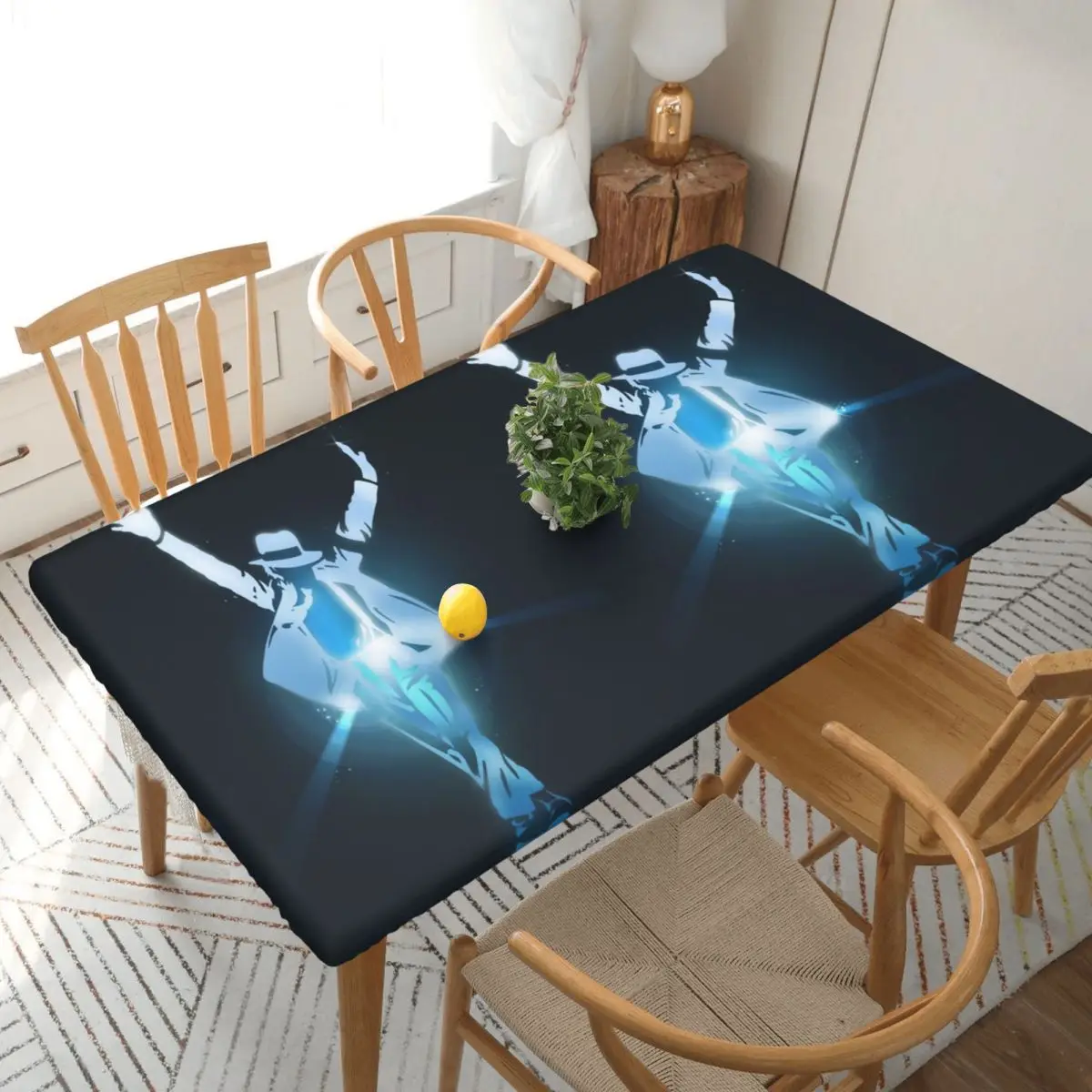 Michael Jackson Musicians Singers Dancers Custom Rectangular Tablecloth Oilproof Table Cover for Dining Events Table Cloth