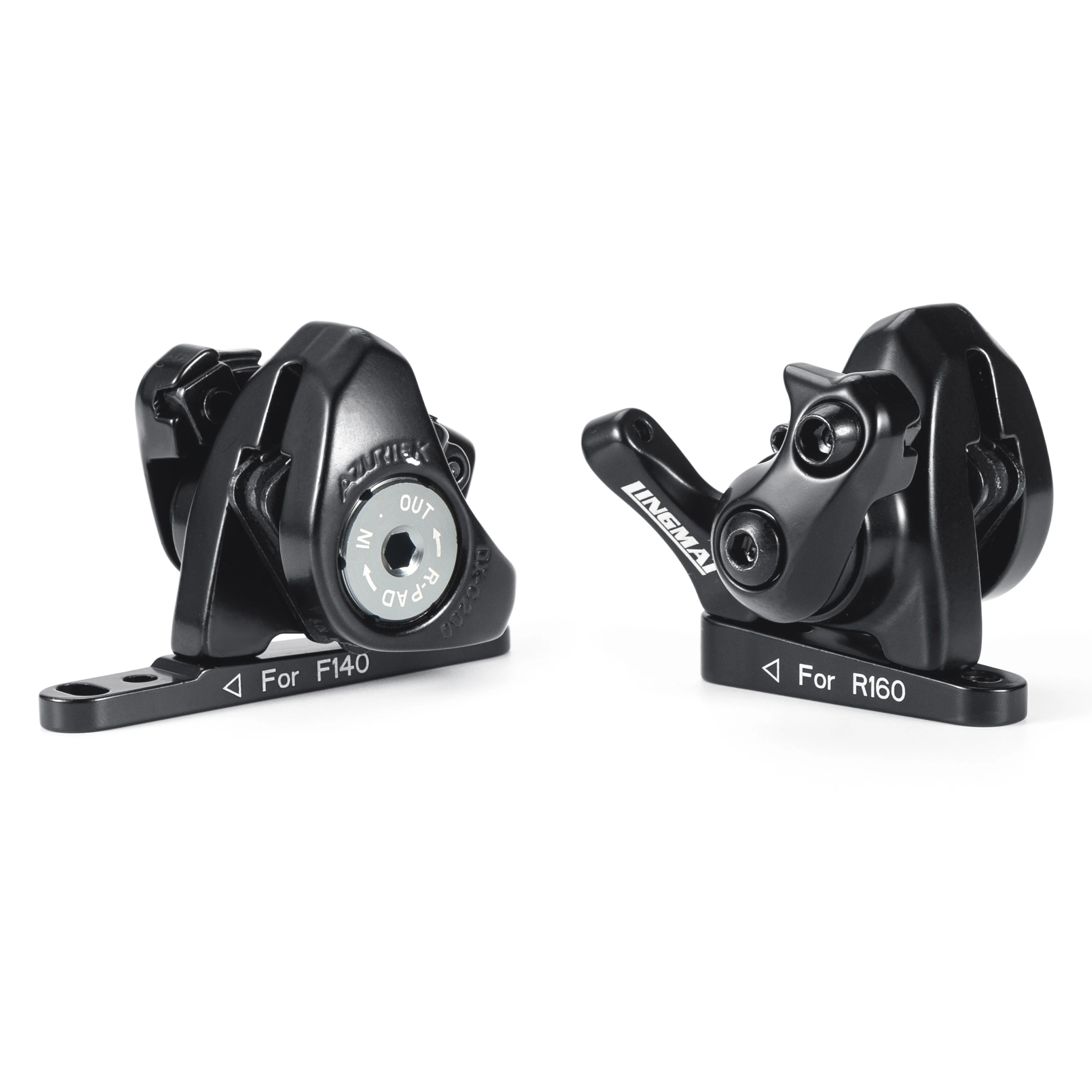 LINGMAI Road Bike Disc Brake Flat-mounted direct Caliper Mechanical Wire Pull Disc Brake Front Rear 160 mm Bicycle Parts