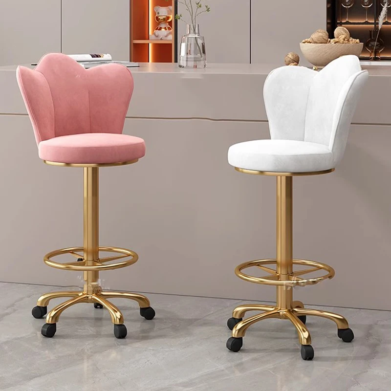 Kitchen Accent Bar Chairs Reception Desks Nordic Swivel Gold Computer Bar Chairs Height Adjustable Taburete Alto Bar Furniture