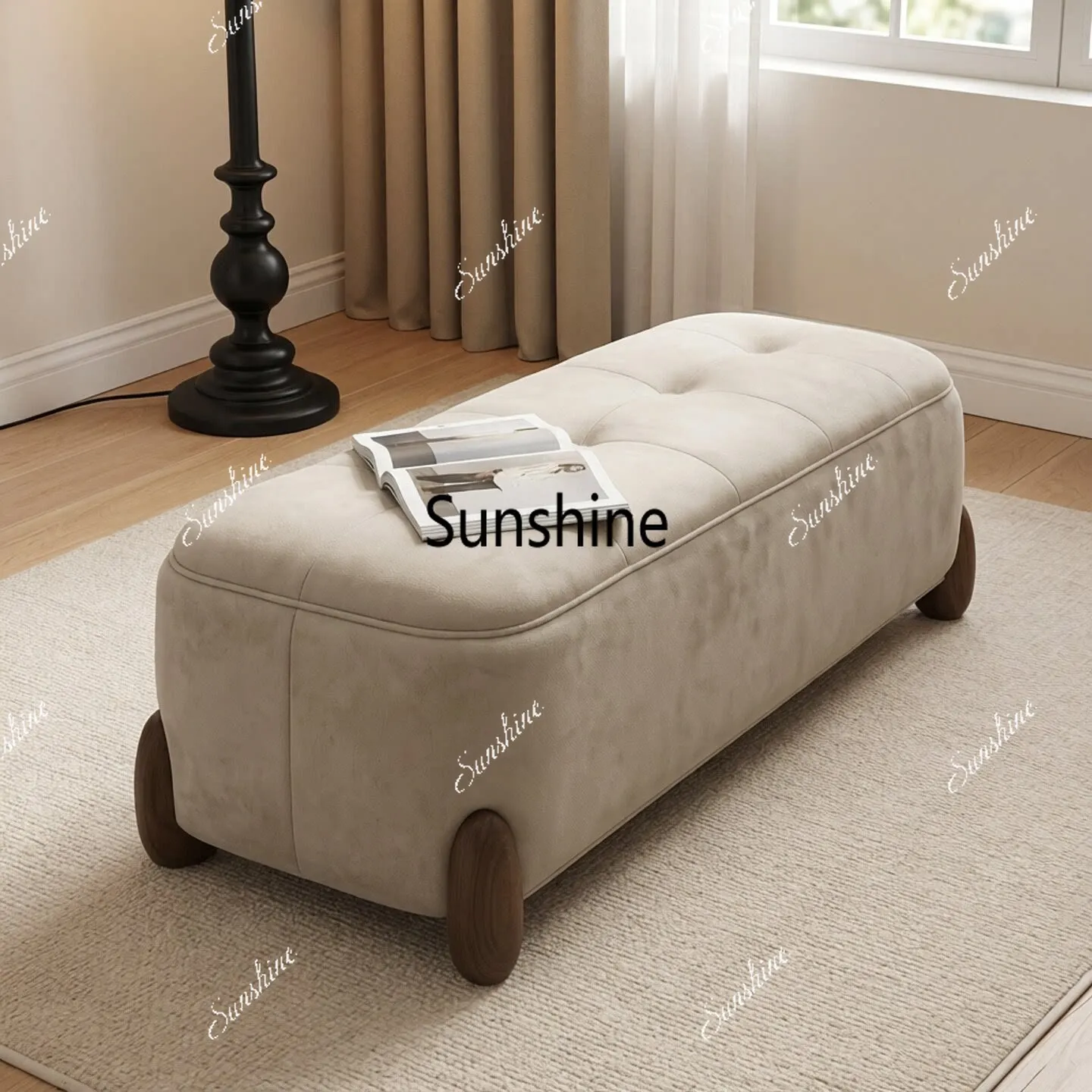 Light luxury high-end clothing store rest stool living room sofa stool
