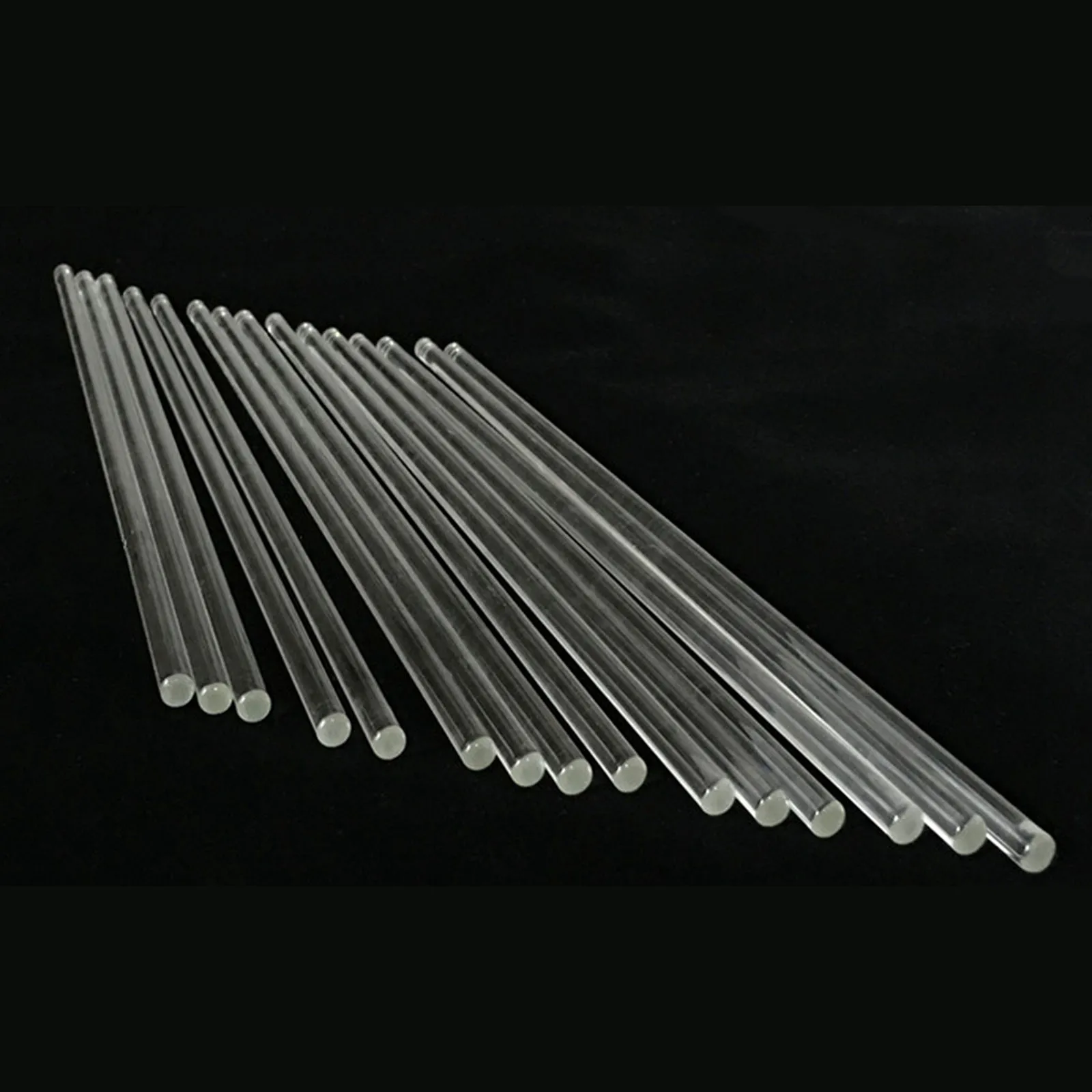 10pcs Lab Glass Stirring Rods 6mm 7mm Diameter 200/250/300/350mm Length Borosilicate High Resistant Stirrer for Chemistry Lab