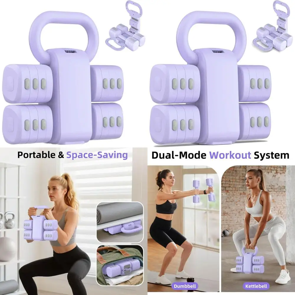 

2-in-1 Adjustable Dumbbell Set, Upgraded 4 Levels Hand Weights for Women Men, Each 2.2/3.3/4.4/5.5lb, Convertible Weights Dumbbe