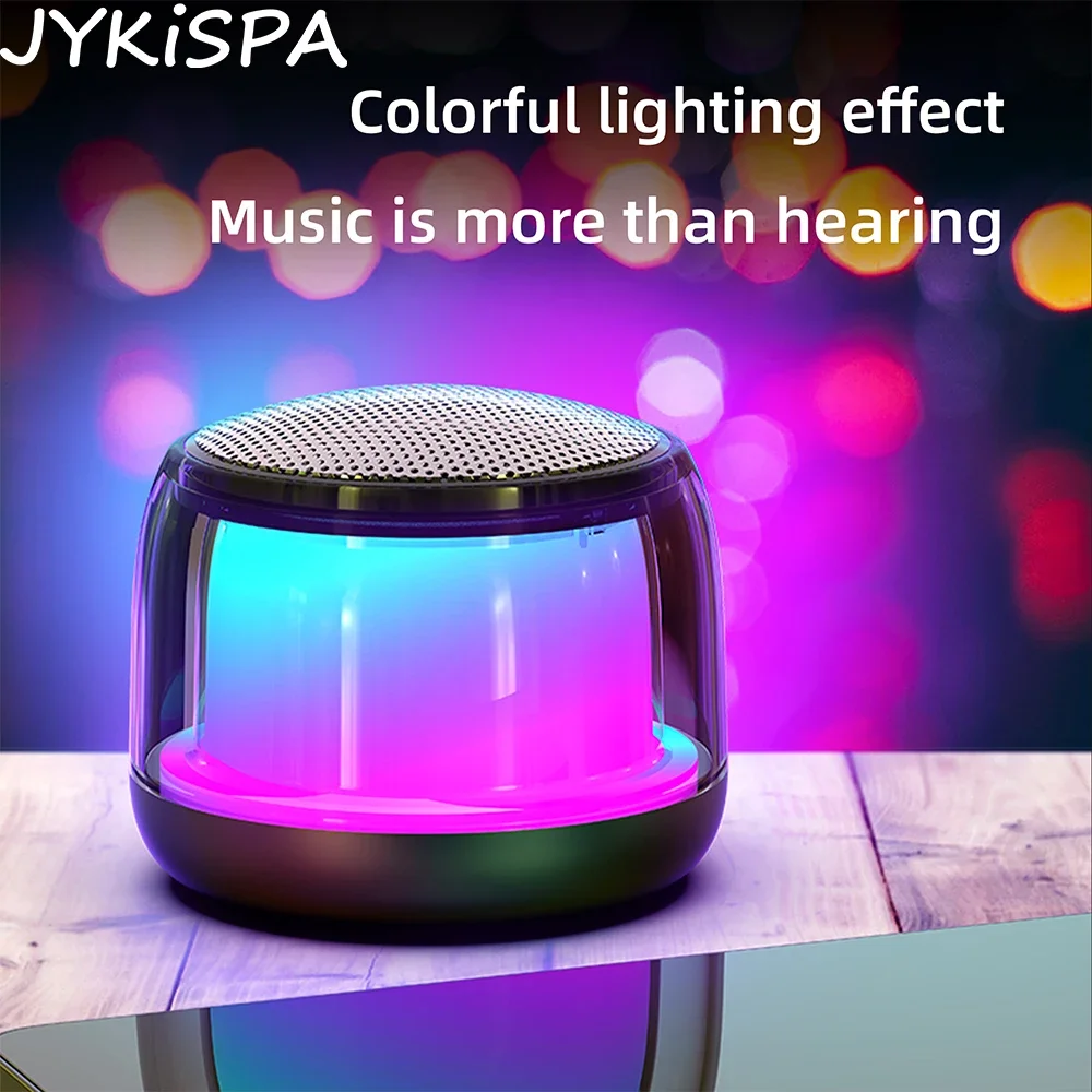 Smart Mini Portable Bluetooth Speaker with Colorful Led Light 600mah High Power Battery Speaker USB TF AUX